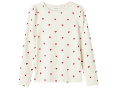 Name It top cloud dancer with heart print